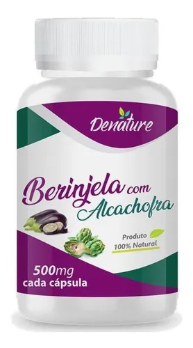 Berinjela C/ Alcachofra 500mg 60cáps Denature Sabor Sem Sabor
