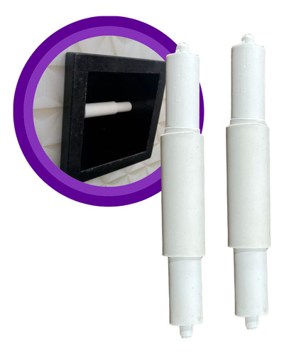 Suporte Rolete Porta Papel Higiênico Kit Com 2 Unidades