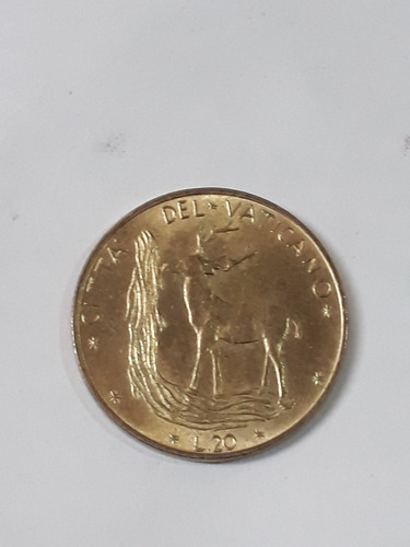Moneda Del Vaticano, 1974, 20 Liras, Sin Circular, Escasa