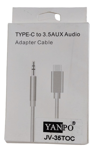 Cable Adaptador Audio Auxiliar Estéreo Tipo C A Jack 3,5mm 
