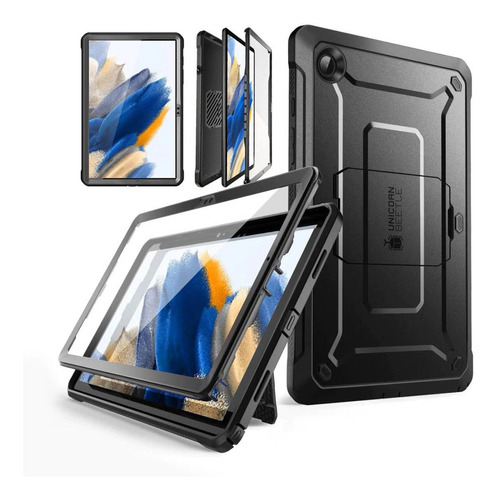 Case Supcase 360° Para Galaxy Tab A8 10.5 X200 X205 Negro