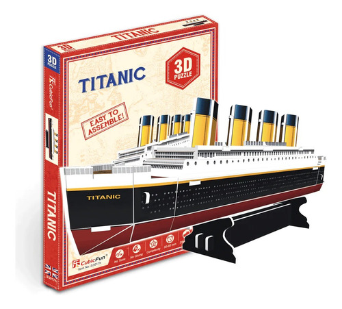 Puzzle 3d - Titanic Miniatura - Cubicfun