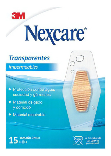 3m Nexcare Apósitos Transparentes Impermeables 15 Unidades