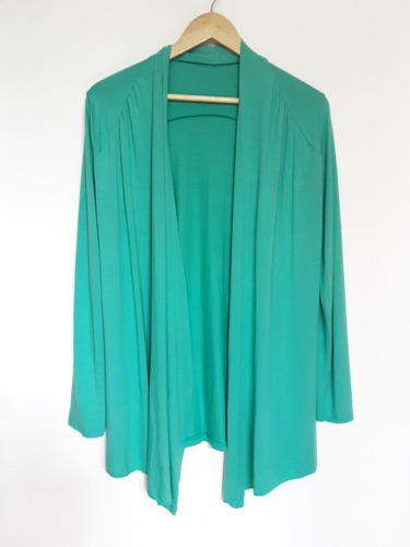 Imagen 5 de 10 de Chaleco Oversize Abierto Color Verde Agua, Talla L