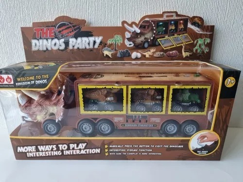 Camion Dinosaurios Con Autitos Dinos Con Luces Y Sonidos