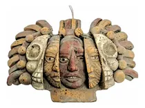 Comprar 3 Deidades Máscara Barro Artesania Prehispanica Rep Azteca
