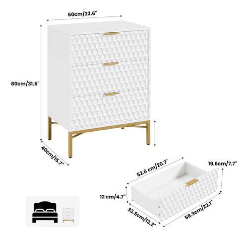 Cómoda De 3 Cajones Para Dormitorio Cómoda Simplemente