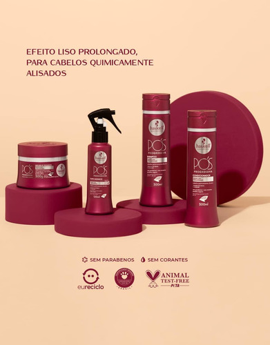 Kit C/ 4 Haskell Shampoo Pos Progressiva 300 Ml