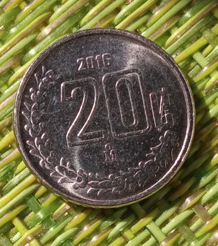 Moneda 20 Centavos 2016 Sin Circular Coleccionable