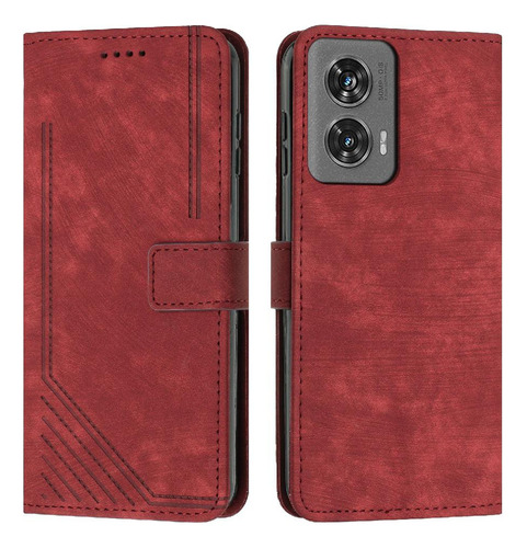 Funda Para Motorola Moto Edge 50 Fusion 5g Pu Cuero Lateral