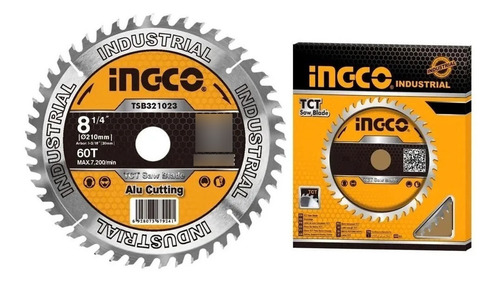 Disco De Corte Para Aluminio 210mm 60dientes Ingco Tsb321023