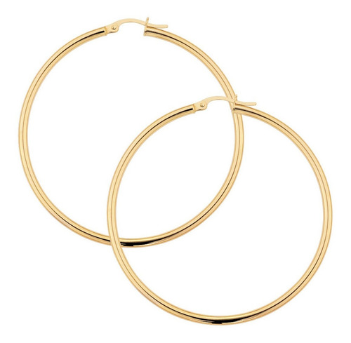 Par Brincos Argola 4mm Ouro 18k 750
