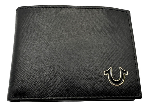 Cartera True Religion Original Nueva Hombre Billetera Genuin Negro Liso