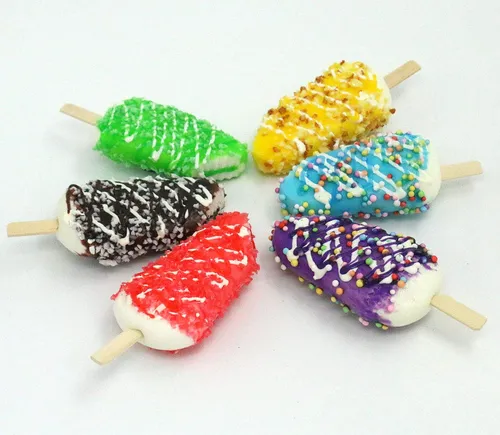 Helados Artificiales Para Decoracion Pack 6 Paletas Surtidas