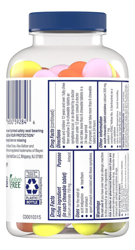 Alka-seltzer Extra Fuerte Antiácido 120 Tabletas Masticables