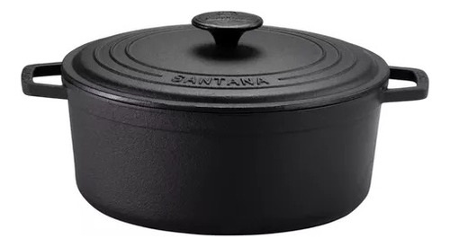 Panela de ferro fundido, forno de fogo preto de 25 cm