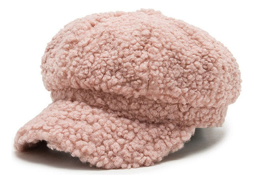 Gorra Octogonal Con Visera, Boinas Para Niña, Bonito Peluche