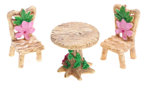 1/12 Escala Casa De Muñecas Mesa Silla Miniatura