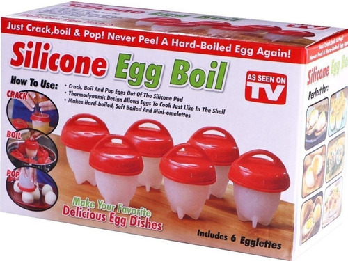 Moldes Para Cocinar Huevos Silicone Egg Boil X 6pacs !oferta