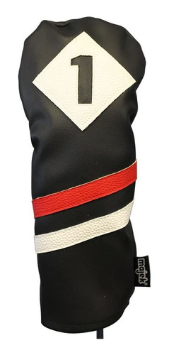 Majek Retro Golf Headcovers Negro Rojo Y Blanco Vintage Esti