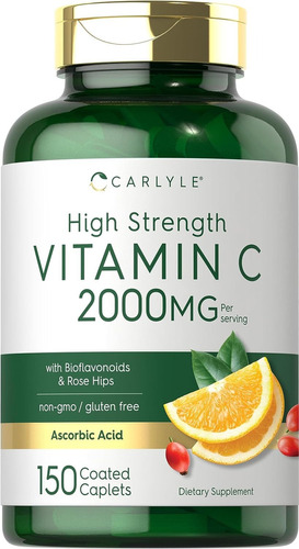 Vitamina C Extra Fuerte 2000mcg 150 Capsulas Sabor Sin Sabor