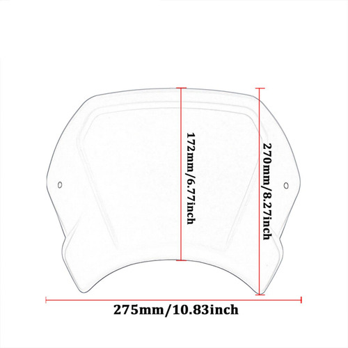 Parabrisas De Motocicleta, Placa Frontal, Deflector De Negro