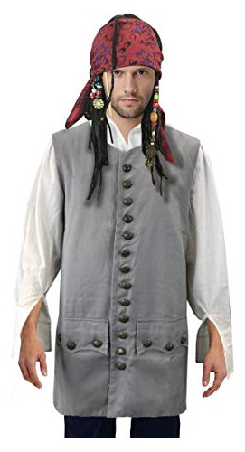 Exact Pirata Jack Chaleco Del Traje Sparrow (xl) Azul.