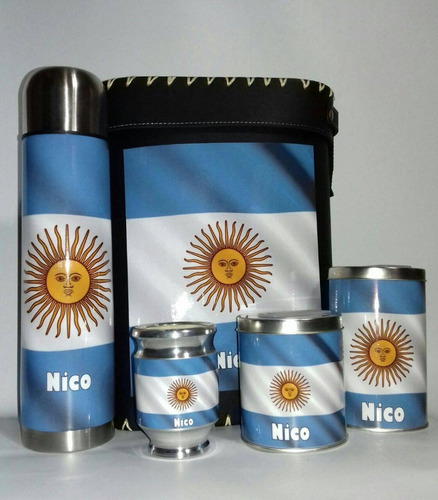 Set Matero Completo Equipo Mate Argentina Personalizados