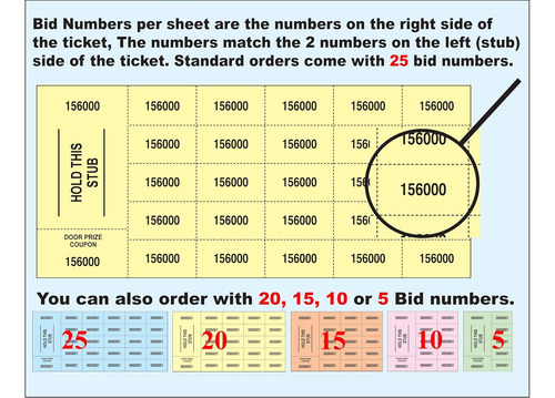 500 Entradas De Subasta Chinas Blancas: Hold This Stub ...
