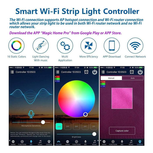 Inextation Smart Rgb Wifi Led Salidador De 4 Pines Compatibl