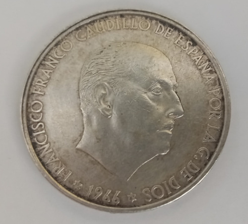 Moneda España Plata 100 Pesetas Año 1966 N859