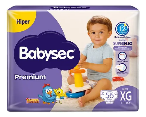 Fralda Babysec Premium Xg 56 Unids
