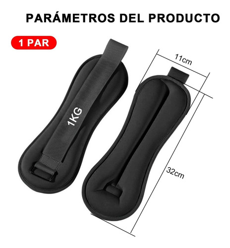 2 Piezas De Polainas For Tobillos Y Muñecas De 1 Kg.