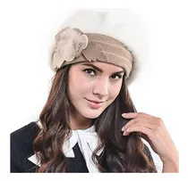 Comprar F&n Story Boinas De Invierno De 100 % Lana Color Crema