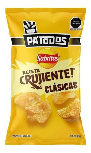 Botana 2 Pzas Papas Fritas Sabritas Receta Crujiente Sal 240