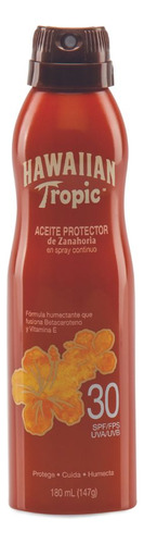 Aceite Protector Hawaiian Tropic Carrot Fps 30 X 180 Ml