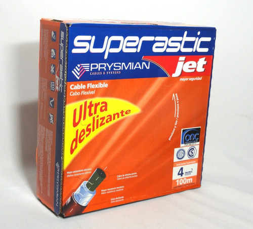 Imagen 1 de 9 de Cable 4mm Unipolar Superastic Pirelli Prysmian X100mts