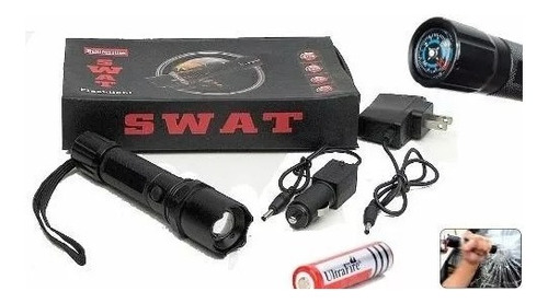 Linterna Tactica Led Swat - Recargable 220v Y 12v - Estanco