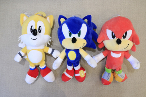 Conjunto De 6 Peças De Pelúcia Sonic The Hedgehog