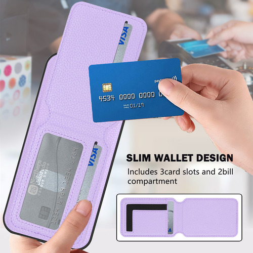 Funda Tipo Cartera De La Serie Xiaomi Con Tarjetero, Piel Sintética Con Función Atril, Ranuras Para Tarjetas