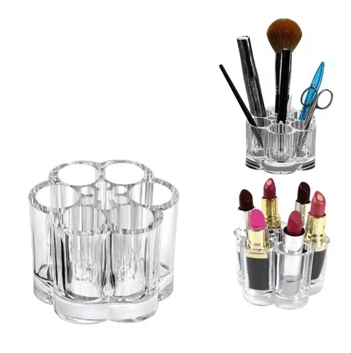 byAlegory - Organizador de brillo de labios acrílico y lápiz labial  acrílico, 48 espacios de belleza cosmética, transparente