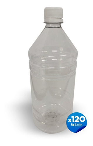 Botella Pet 1000 Cc Tapa Rosca X 120 Unid. 25 Grs,