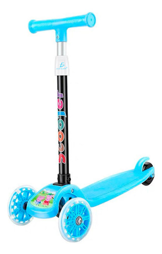 Patín Diablo Scooter Montable 3 Ruedas Luces Led Patineta Color Azul