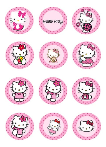 Lamina Comestibles Fototorta De Kitty Rosa 5