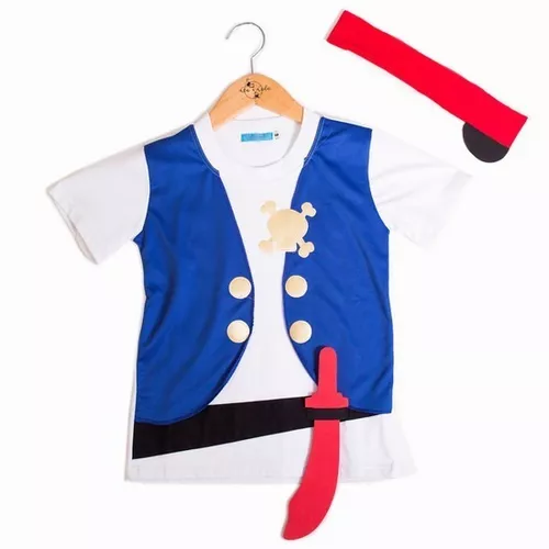 Fantasia Pirata Infantil Masculino Tapa Olho Camiseta Shorts em Promoção na  Americanas