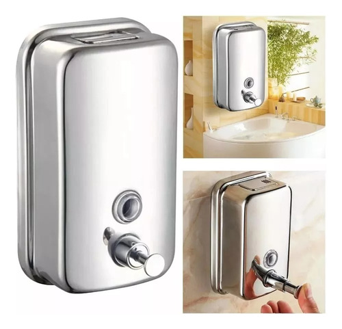 Dispensador Jabón Acero Inoxidable 500 Ml. Taumm
