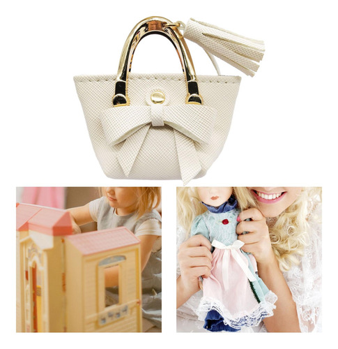 Muñecas A Escala 1/6, Bolso Para Muñecas, Vestido Blanco