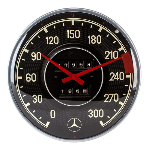 Nostalgic-art Reloj De Pared Retro, Mercedes-benz, Tacho, Id