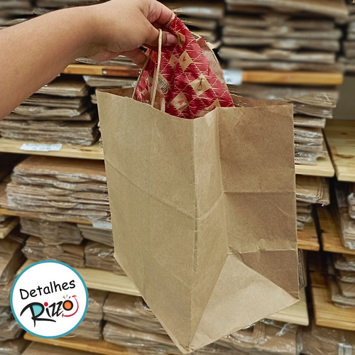 Kit 50 Sacola De Papel 26x23,5x17 Premium Reforçada Com Alça