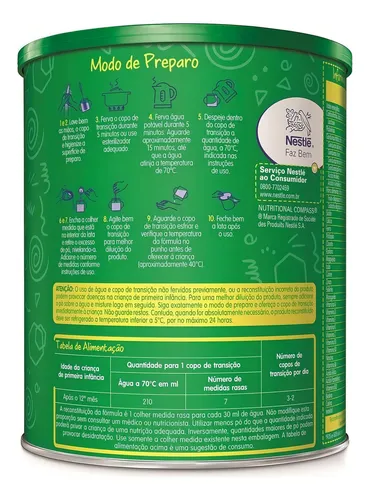 Leche de fórmula en polvo Nestlé Nestonutri Composto Lácteo en lata de 1 de 800g - 1  a 3 años